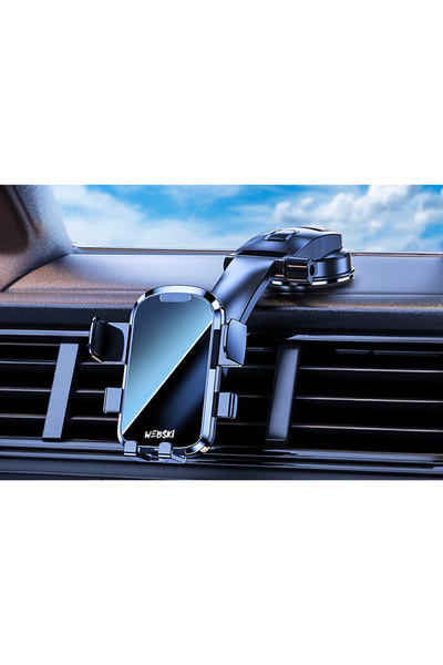 NO BRAND Suport auto telefon cu ventuză foarte puternică + Cablu 3 în 1