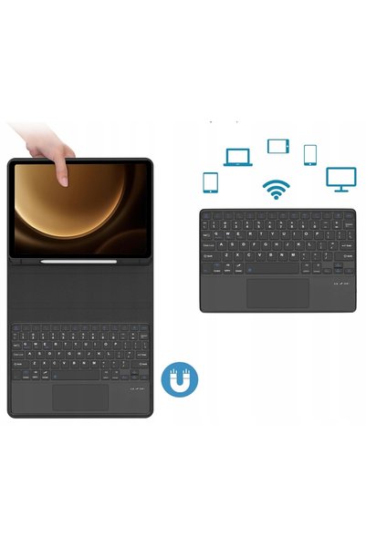 NO BRAND Husă tastatură 3 în 1 pentru SAMSUNG GALAXY TAB S10 FE / S9 FE / S10...