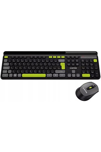 NO BRAND Set tastatură și mouse CANYON HSET W5 Negru