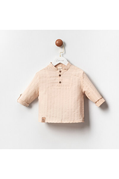 Coolimino Boys' Shirt Beige Cotton