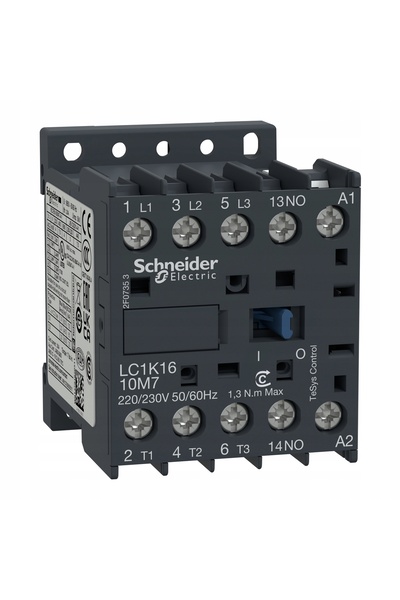 Schneider Electric Contactor motor 16A putere 3NO + POM 1NO Bobină 230VAC SCH...