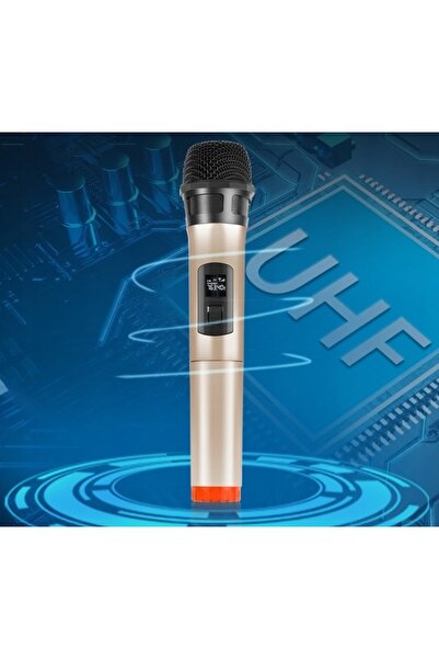 NO BRAND Microfon Wireless Dinamic de Studio 30m UHF + Receptor 3.5mm Auriu