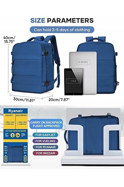 NO BRAND Rucsac de drumeție, geantă de avion 40 x 30 x 20 CM