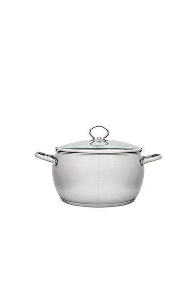 FLORINA OALĂ DIN OȚEL INOXIDABIL CU FINISAJ SATINAT ȘI CAPAC ALEX 18cm 2,9L
