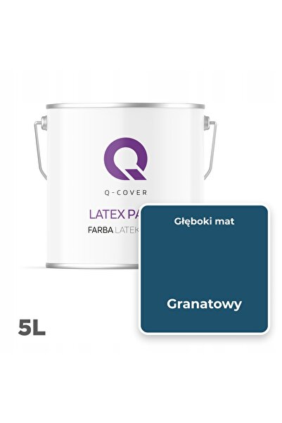 NO BRAND Vopsea latex pentru pereți, albastru marin H0508, 5L, mată, producător.