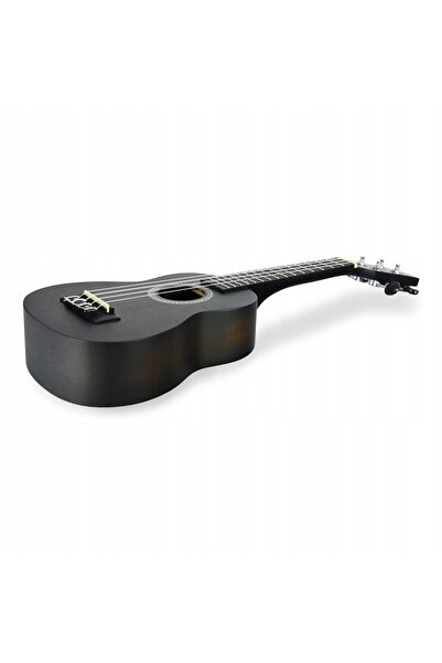 NO BRAND Ukulele soprano negru de 21 de inci + accesorii, lustruit manual, pe...