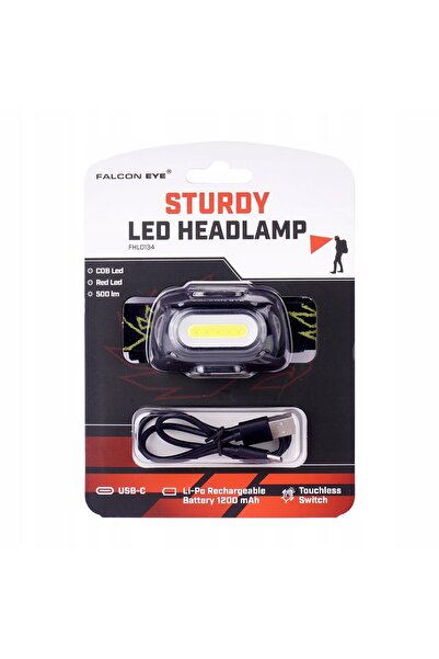 NO BRAND Lanternă USB-C robustă 500LM FALCON EYE, lanternă puternică MACTRONIC