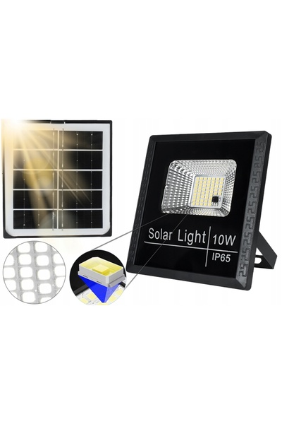 NO BRAND Proiector Halogen Solar LED 10W Telecomandă