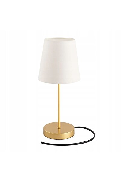 NO BRAND Lampă de masă aurie pentru dormitor, cu lumină de noapte, E14, cu ab...