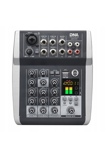 DNA Mixer audio analogic QMX502, 5 canale, BT, USB, MP3, alimentare phantom, ...