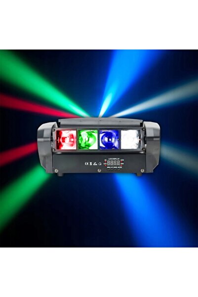 Lucendi Proiector mobil cu efect de păianjen, 8x 3W LED-uri CREE RGBW, efect ...