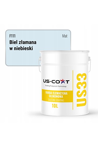 NO BRAND Vopsea siliconică pentru fațade 10L Alb Albastru Spart F111 UV