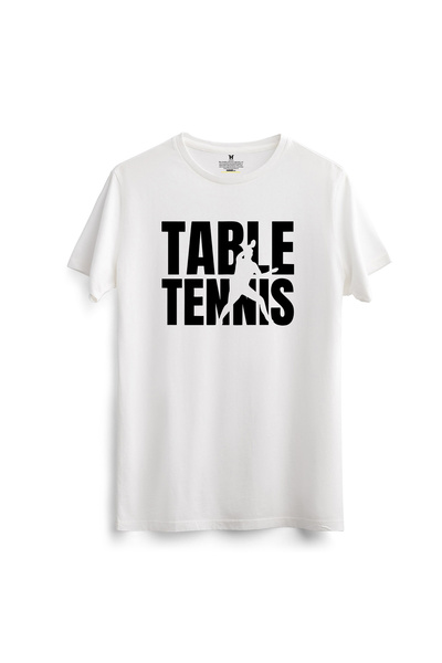 hakuof Unisex Table Tennis Printed Cotton T-Shirt Table Tennis