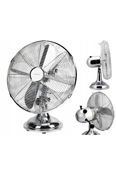 Klausberg Ventilator de birou 40W 30cm Argintiu