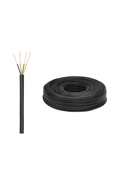 Lamex Cablu telefonic plat 4 fire negru 100m (0402)