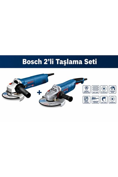 Bosch GWS 27-180 J + GWS 1400 İkili Taşlama Makinesi Seti 0615A500EW