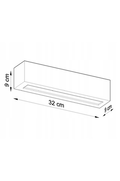 Sollux Lighting Aplică de perete ceramică dreptunghiulară, tip cărămidă, cu l...