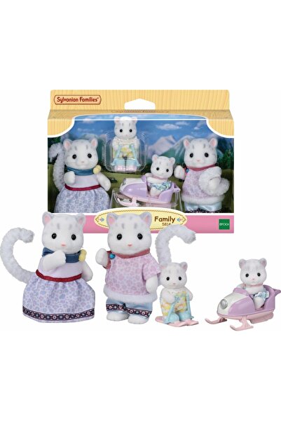 NO BRAND Familia leopardilor de zăpadă Sylvanian Families - figurine adorabil...