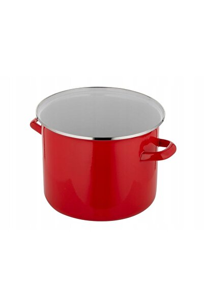 NO BRAND Pleszew Oală emailată 22cm 5.2L Roșu Simplu Inducție Gaz
