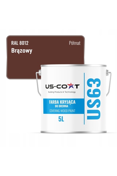 NO BRAND Vopsea pentru renovarea ușilor din lemn, roșu-maro RAL8012, semi-mat...