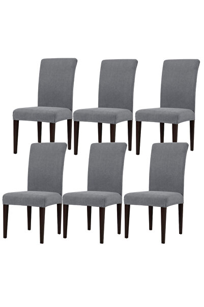 Galaxia Set 6 Huse Scaun Universale GALAXIA®, Elastice, Bumbac Embosat, Gri
