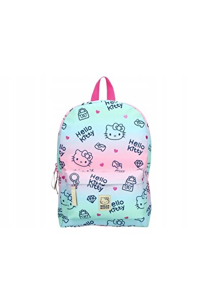 Vadobag Rucsac mic de grădiniță pentru copii, cu buzunar, Hello Kitty, vesel.