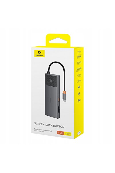 Baseus HUB USB-C METAL GLEAM II 10W1 PENTRU LAPTOPURI ȘI TELEFONE CU HDMI USB-A