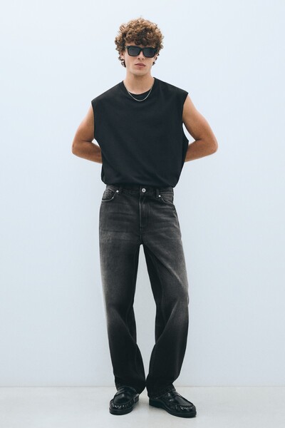 Bershka Straight fit geniş paça jean