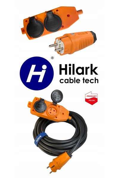 NO BRAND Prelungitor ONPD H07RN-F 3x2,5 1m, ștecher portocaliu și distribuitor