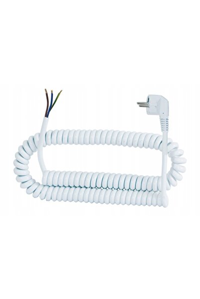 F-ELEKTRO Cablu spiralat Connekt cu mufă cotită 3x1,5mm² extensibil până la 5m