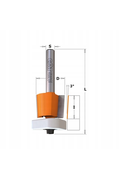 CMT Freză de tăiere pentru laminat de 12,7 mm cu rulment DELRIN 907.128.11