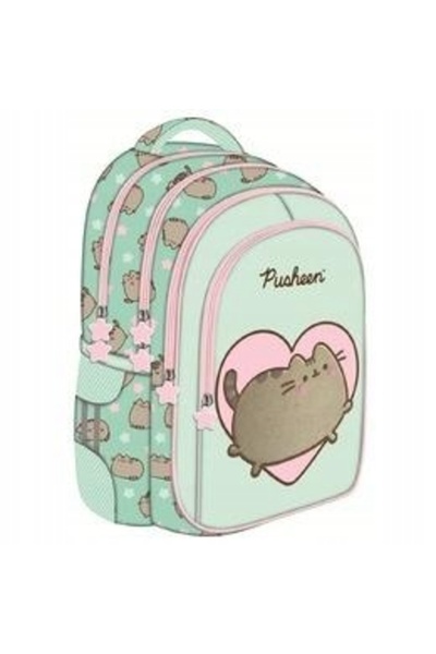 NO BRAND Rucsac cu 4 compartimente Pusheen, culoare mentă