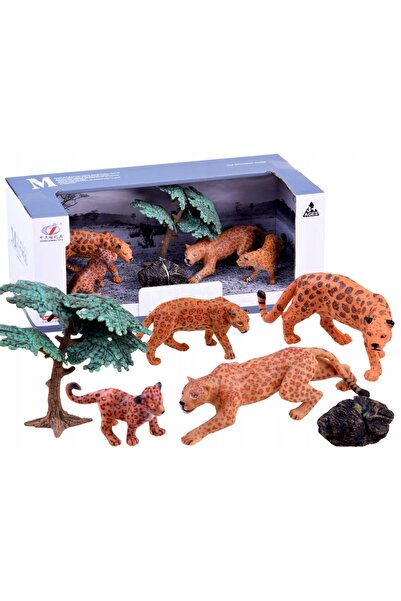 Jokomisiada SERIA ZWIERZĘTA SAFARI Set de figurine Familia leopardului COLECȚ...