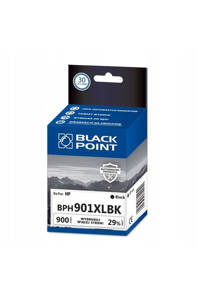 NO BRAND Cerneală 901 XL negru BLACKPOINT (900)