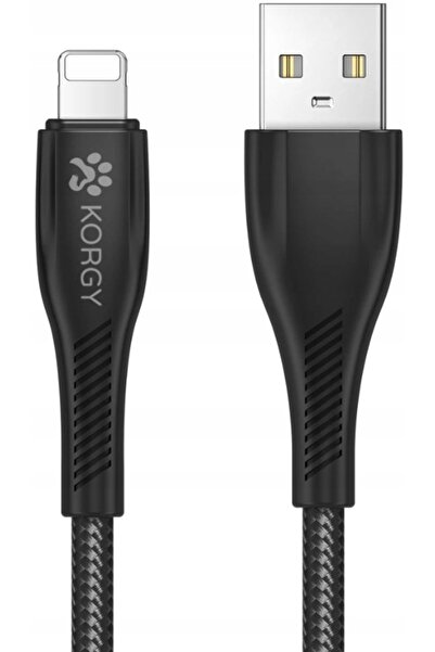 NO BRAND Cablu USB-A la Lightning Korgy ALB20 2m Negru