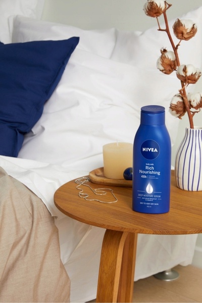 NIVEA 3 x Lapte de corp nutritiv, 400 ml
