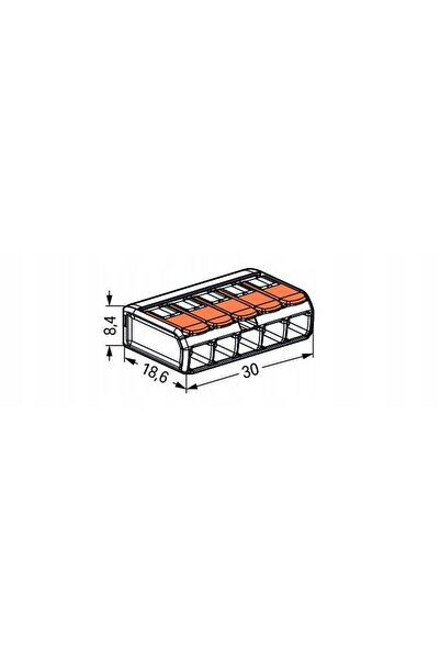 NO BRAND Conector rapid WAGO universal pentru fire/cabluri 5x0,20-4mm² 221-41...