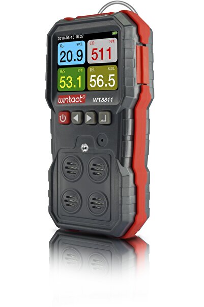 Wintact Senzor detector de gaze O2 CO H2S, alarmă pentru gaze inflamabile, LCD