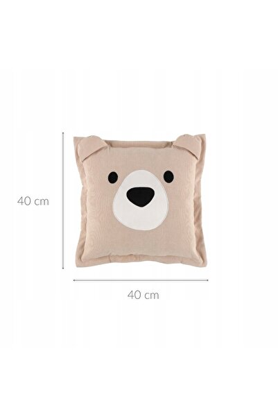 4LIVING Pernă decorativă bej cu tematică ursuleț pentru camera copiilor 40 x ...