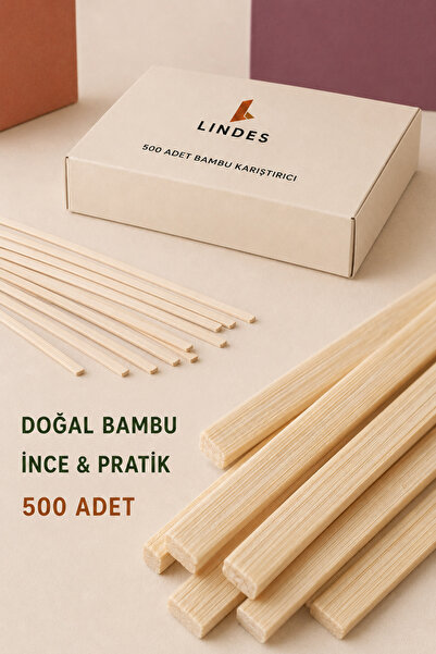 Bambu Ahşap Tahta Karıştırıcı 500 Adet Çay Kahve İçin Tek Kullanımlık Karıştırma Çubuğu