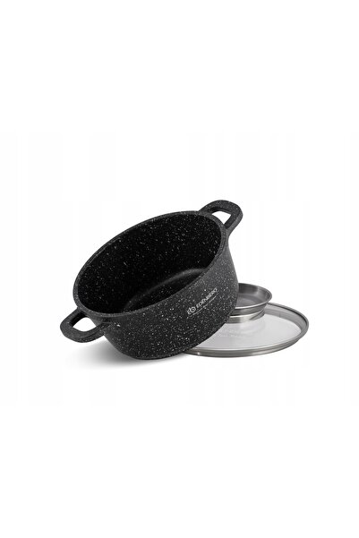 EDENBERG GARNEK 18CM 1,7L VAS TRADIȚIONAL DIN PIATRĂ CU CAPAC, PENTRU INDUCȚI...
