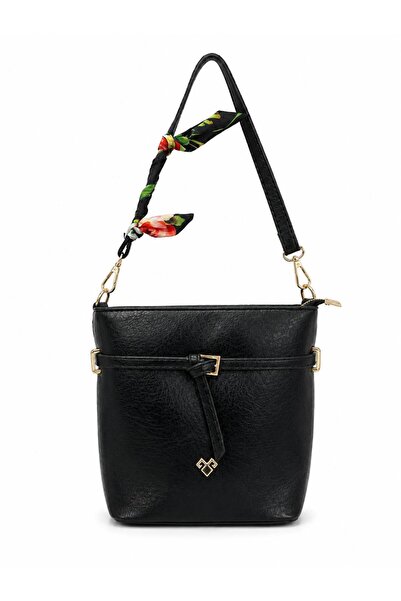 Vorin Luxe Women's Scarf Detailed Shoulder Bag – Leather-Look Casual Stylish Bag