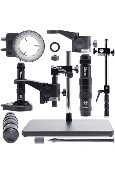 TECHREBAL Microscop Digital Profesional 10A + LED 144x + Braț de Extensie