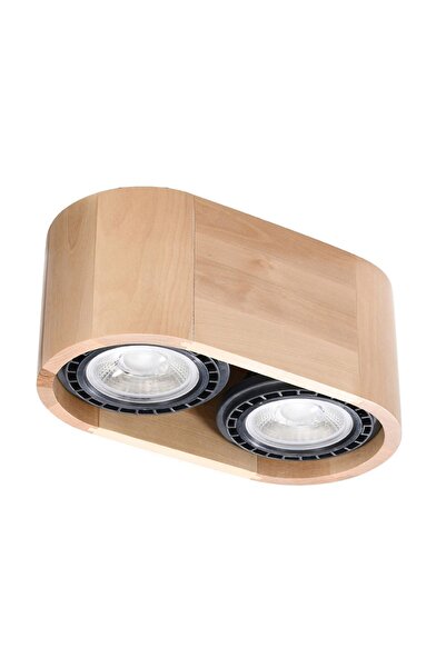 SOLLUX Lampă de tavan BASIC 2, lemn