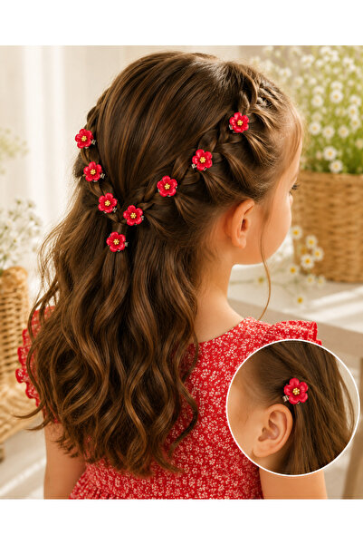 Generic Brand Tiny Daisy Hair Earrings Hair Clips 8 Pieces