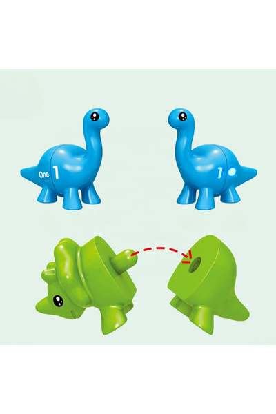 OEM Joc Educativ Dinozauri si Numere - Potrivire si Numarare pentru Copii 18+ luni