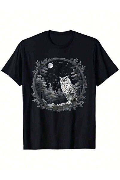 2BIR Men's Heavyweight Owl Forest Wildlife Soft Breathable -Like Retro Nature...