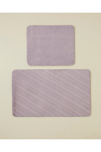 English Home Stripe Line Kaydırmaz Taban Banyo Paspası Seti 60x100 cm + 50x60...