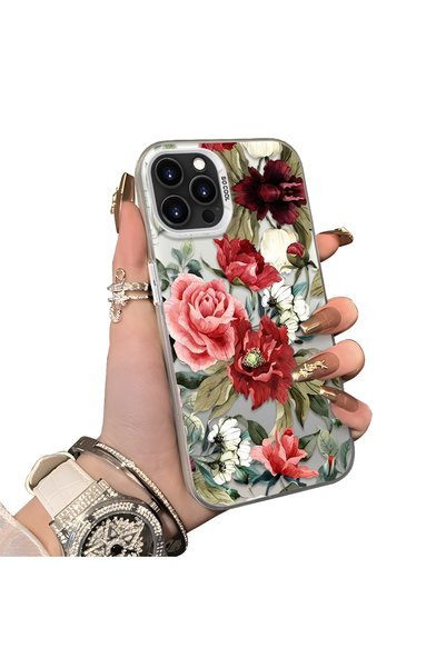 ucuc iPhone 13 Pro Compatible Hard Acrylic Back Silicone Edge Lens Protection...