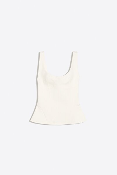 Bershka Sırtı bağcıklı dokulu top